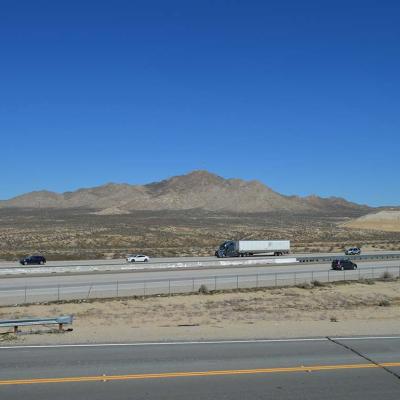 The I-15 freeway in Apple Valley, California.