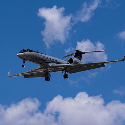 A private Gulfstream G550 N679MS at Harry Reid International Airport in Las Vegas.