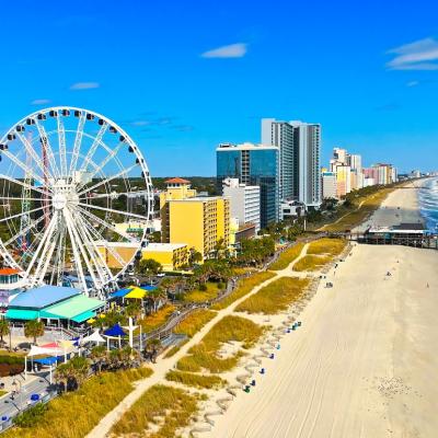 Aerial view of Myrtle Beach, South Carolina.