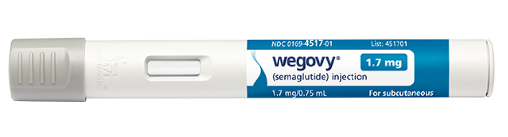 A blue label WeGovy pen.