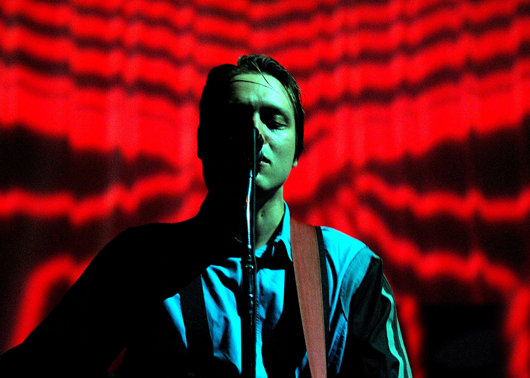 Win Butler of Arcade Fire at the Manchester Apollo.