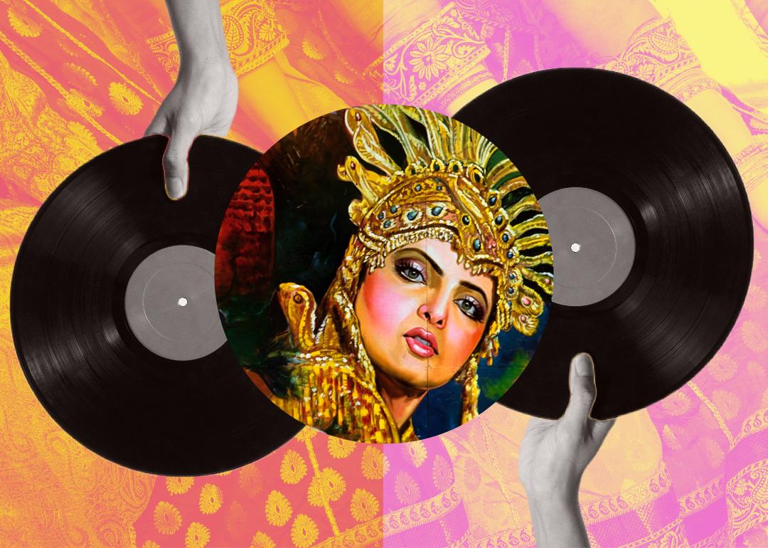 Editorial Illustration with Bollywood poster.