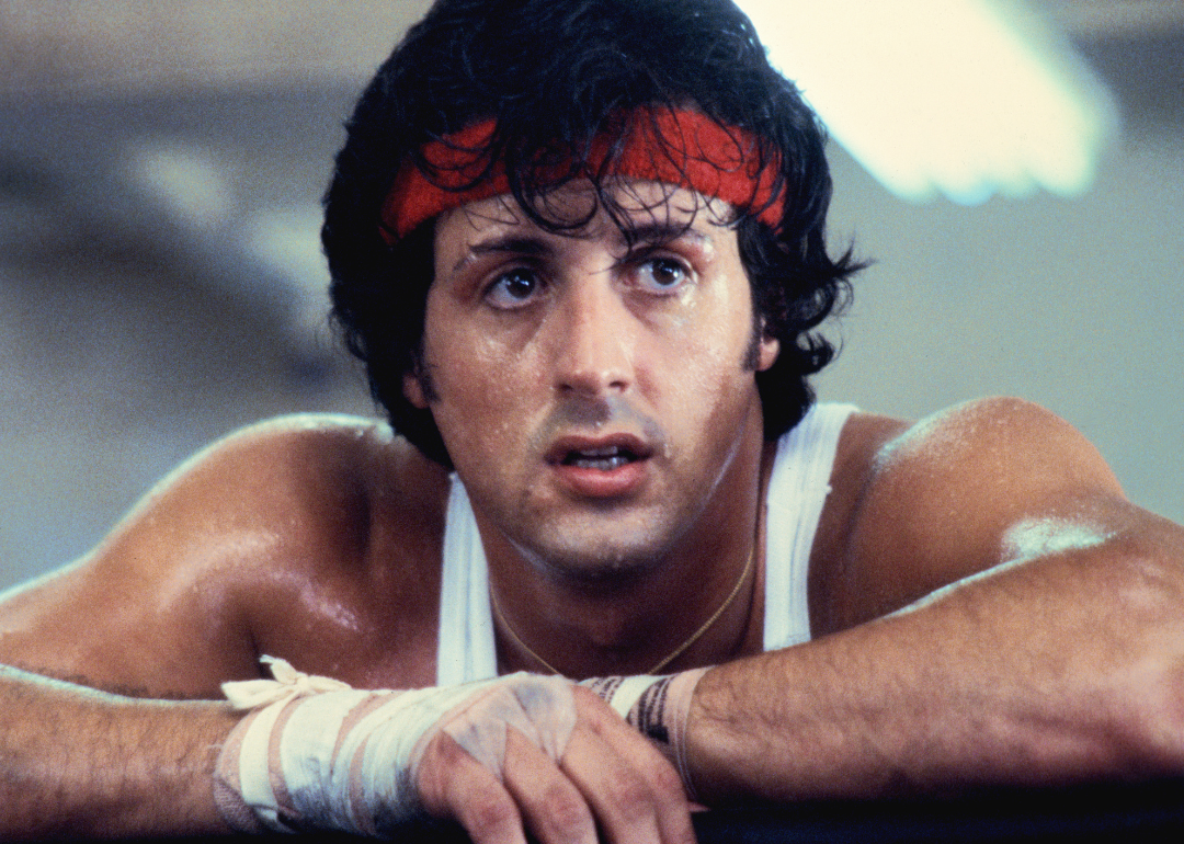 Sylvester Stallone on the set of Rocky II