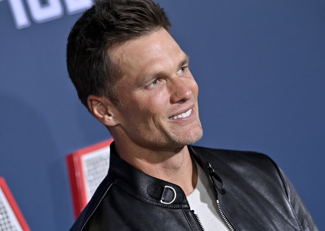 Tom Brady attends a film premiere.