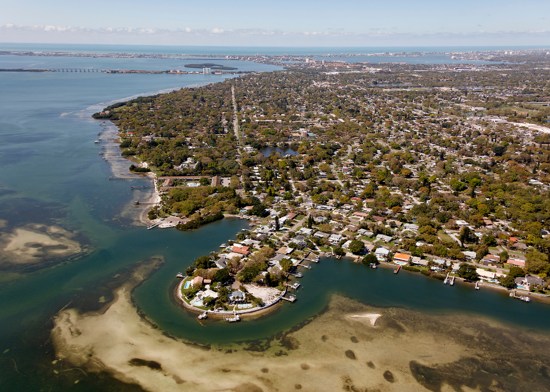 Aerial view of the Florida Gulf Coast