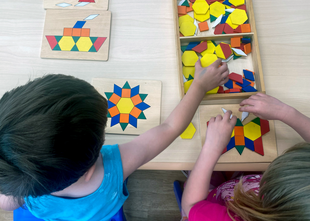 Children play in their classroom at the Huckleberry Coast Child Care Society in British Columbia.