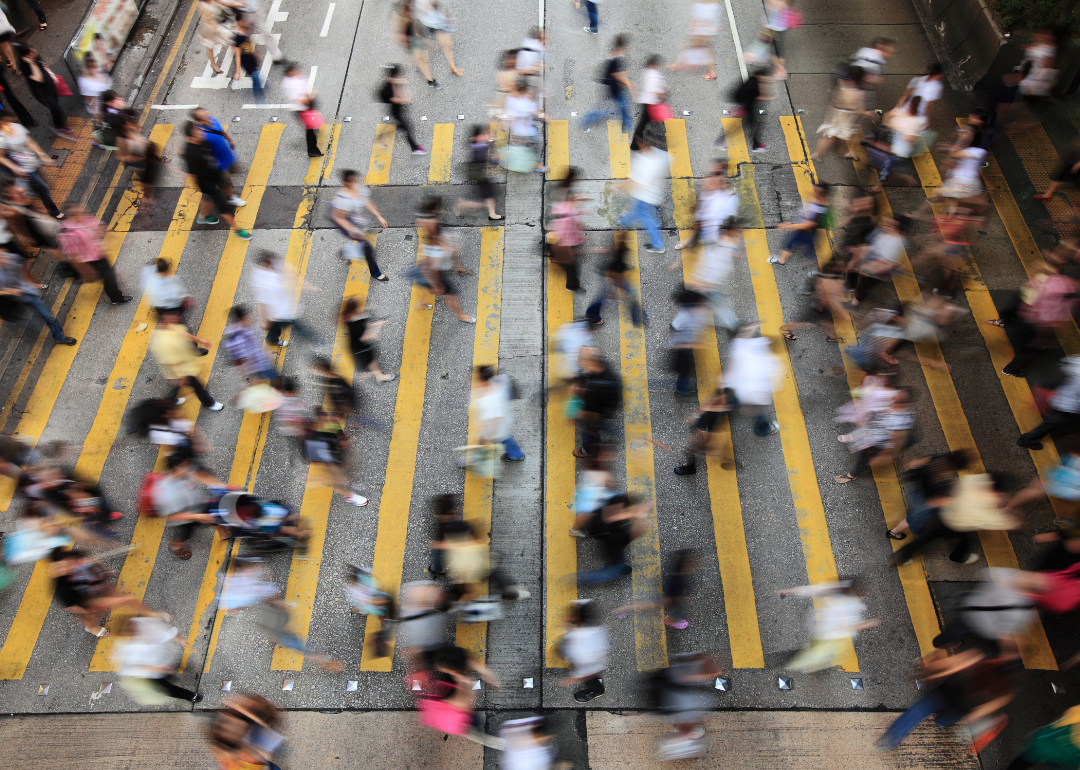 A busy urban intersection
