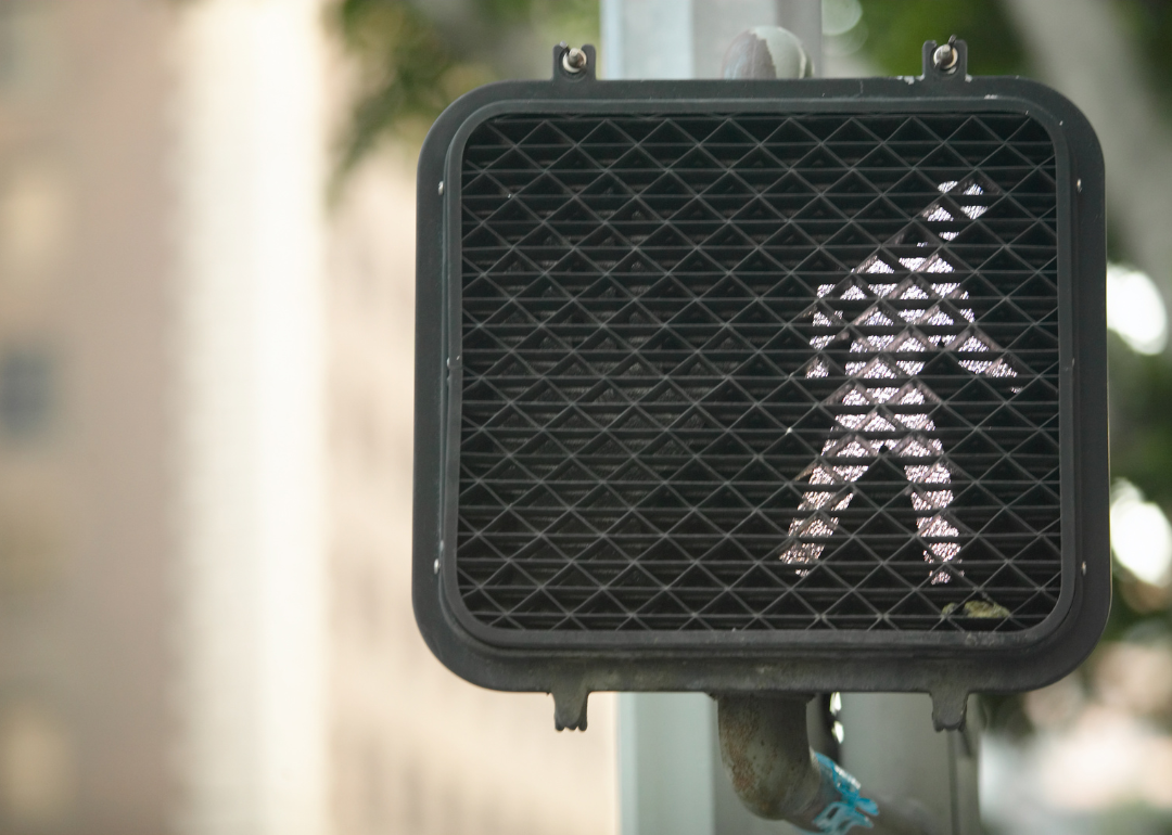 A crosswalk signal