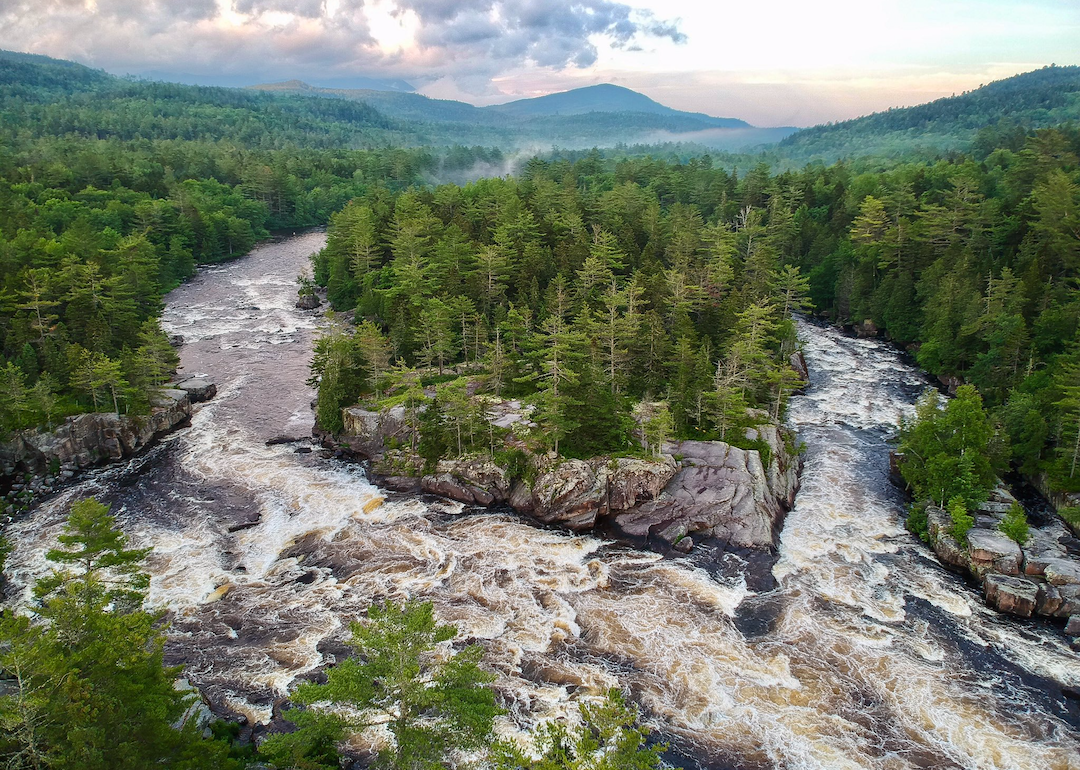 The Penobscot River above Millinocket, Maine.