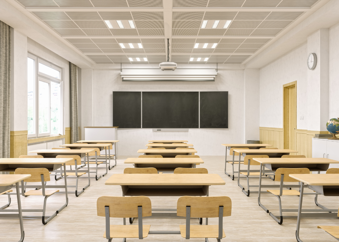 An empty classroom