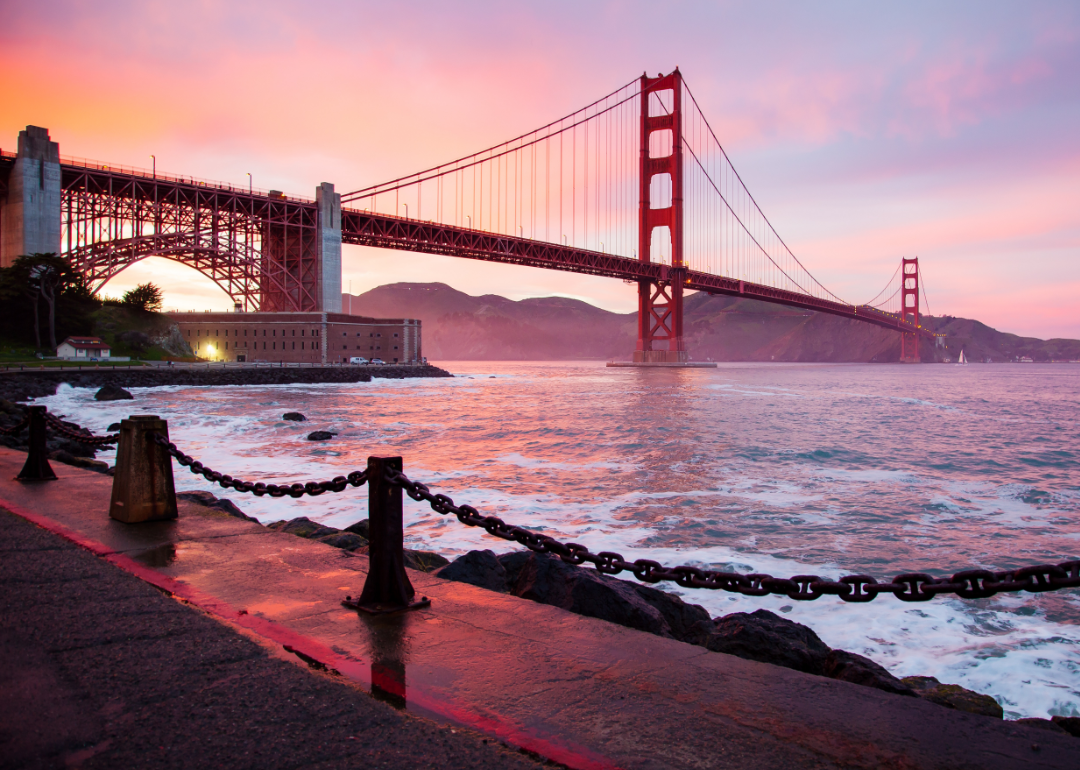 The Golden Gate Bridge in San Francisco.