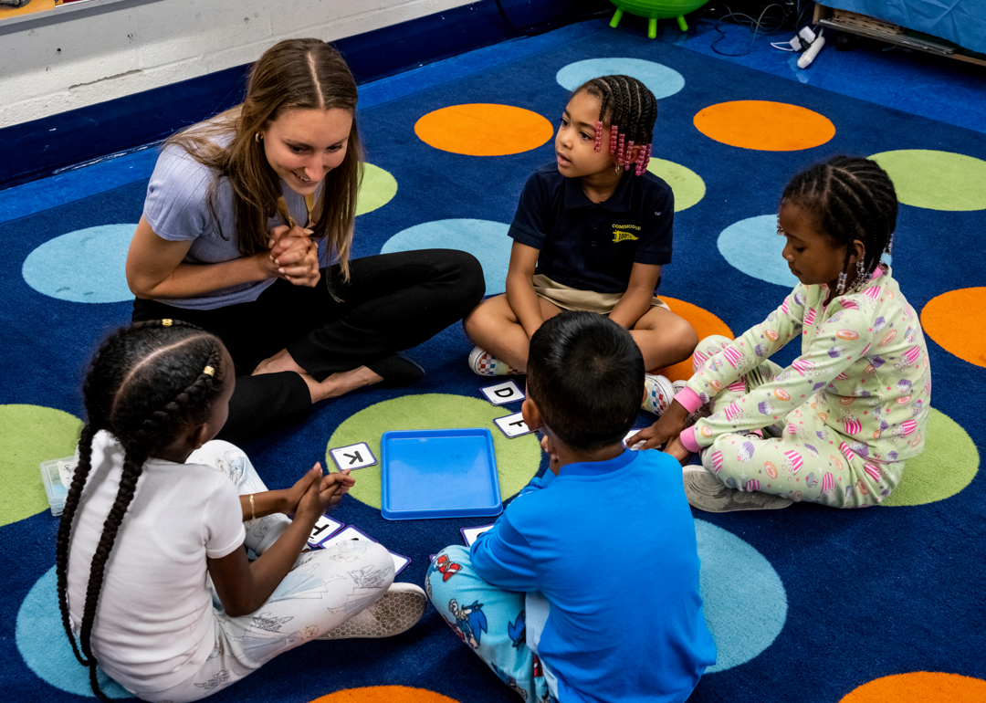 Berol Dewdney, a Baltimore pre-K teacher who is Maryland’s teacher of the year.