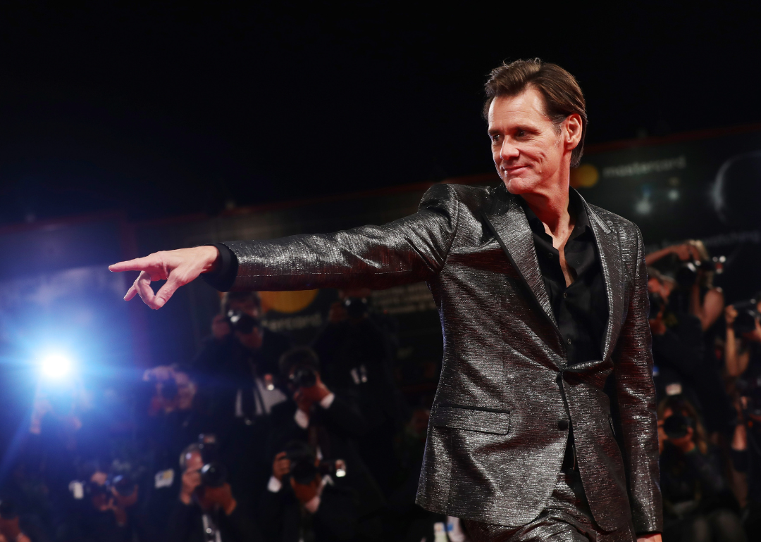 Jim Carrey walking the red carpet during the 74th Venice Film Festival at Sala Grande on September 5, 2017 in Venice, Italy.