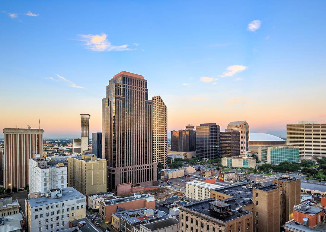 New Orleans skyline with superdome visible
