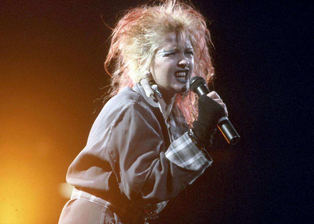 Cyndi Lauper performing in 1980.