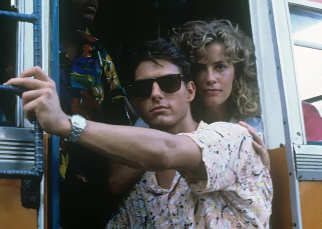 Actors Tom Cruise and Elisabeth Shue in the 1988 film 'Cocktail.'