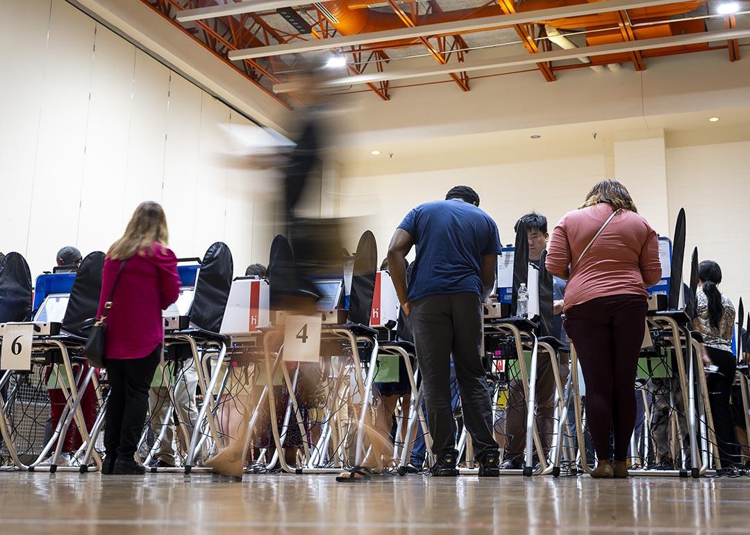 Voters cast their ballots at the West Gray Multiservice Center on Nov. 7, 2023 in Houston.