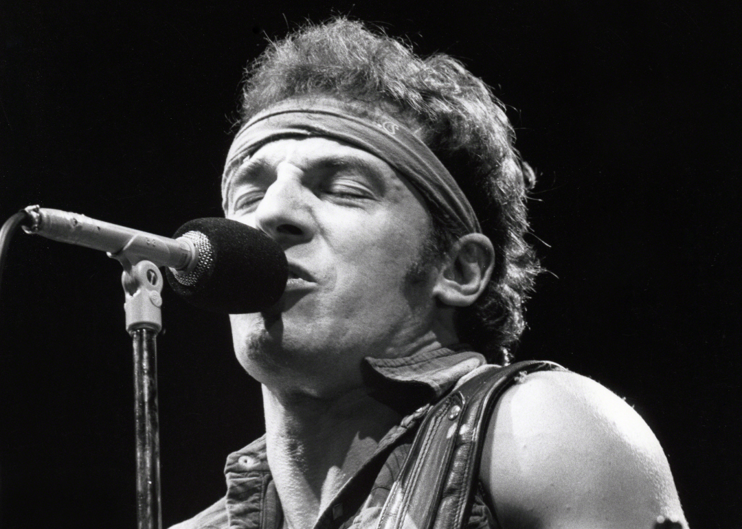 Bruce Springsteen in concert circa 1984 in New York City.