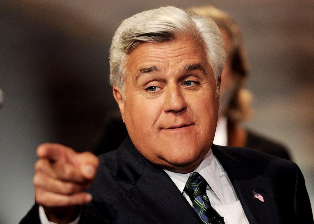 Comedian Jay Leno appears on 'The Tonight Show' at NBC Studios in Burbank, California on Aug. 30, 2011.