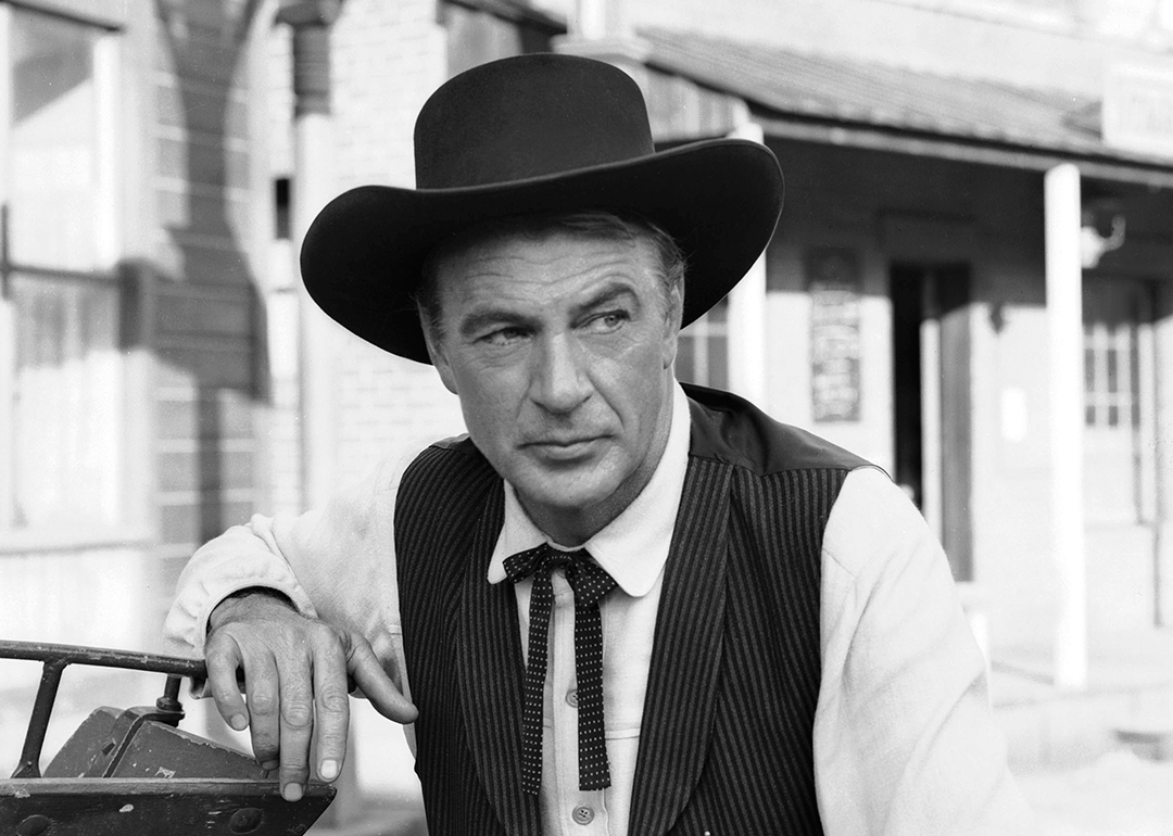 Gary Cooper as Marshal Will Kane on the set of ‘High Noon’.