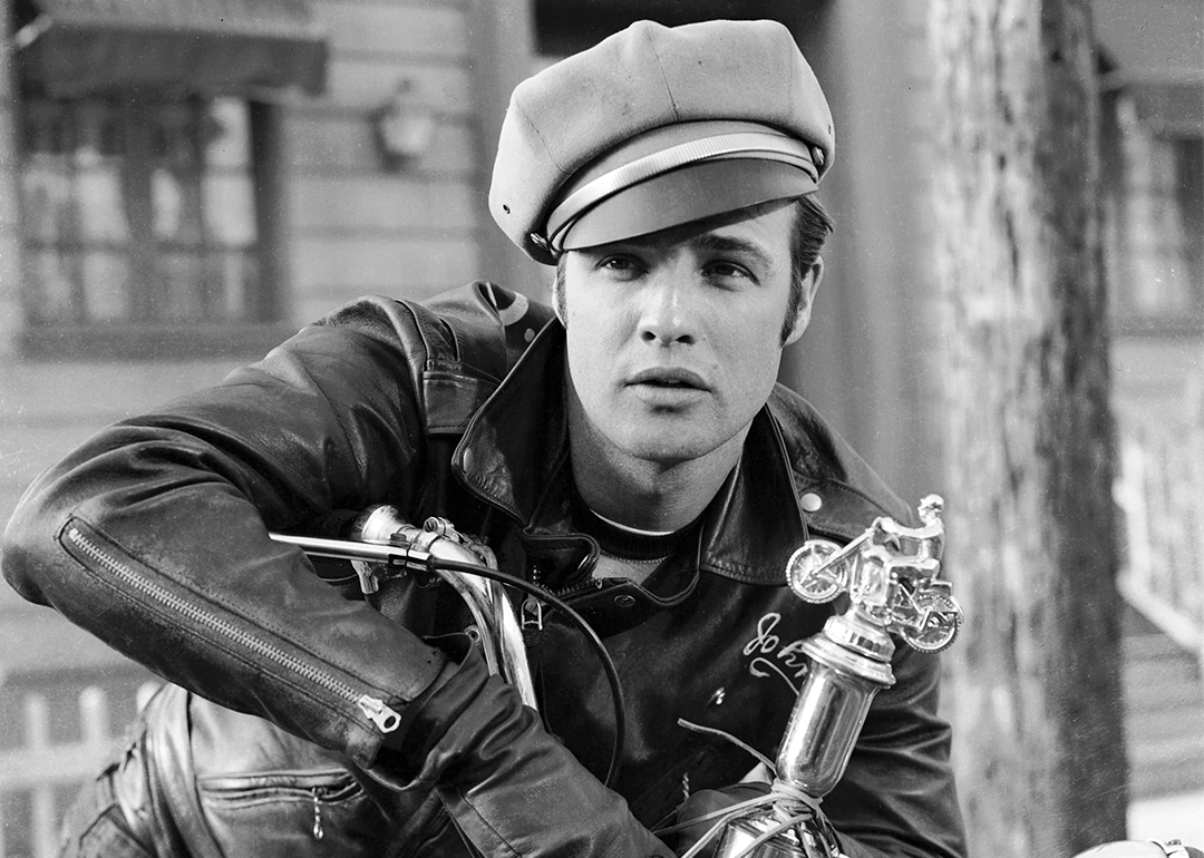 Marlon Brando as Johnny in 'The Wild One’.