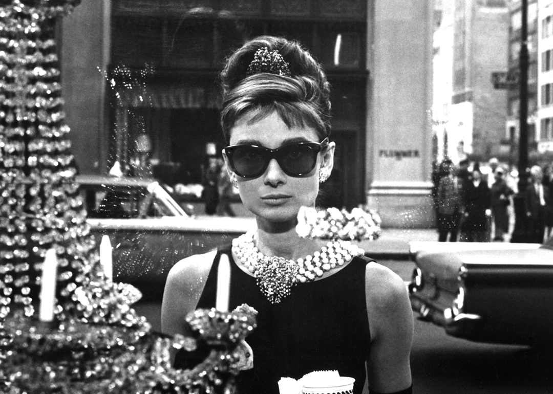 Audrey Hepburn in a scene from ‘Breakfast at Tiffany’s’.