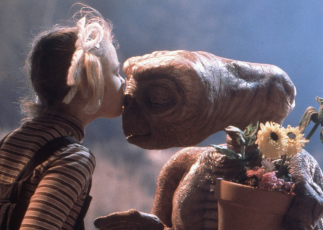 Drew Barrymore on the set of ‘E.T.’.