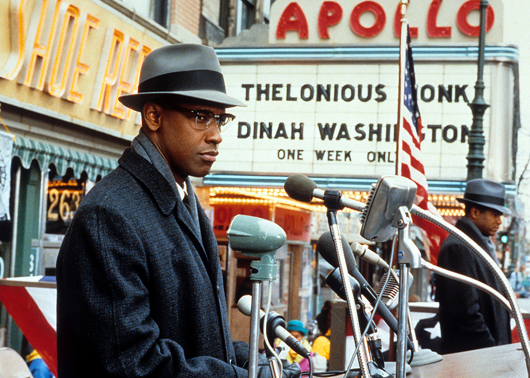 Denzel Washington in a scene from ‘Malcom X’.
