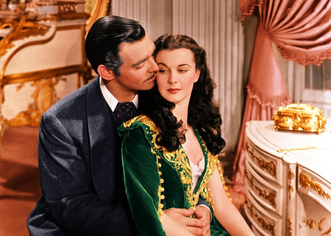 British actress Vivien Leigh in a publicity still for "Gone with the Wind," directed by Victor Fleming and co-starring Clark Gable as Rhett Butler.