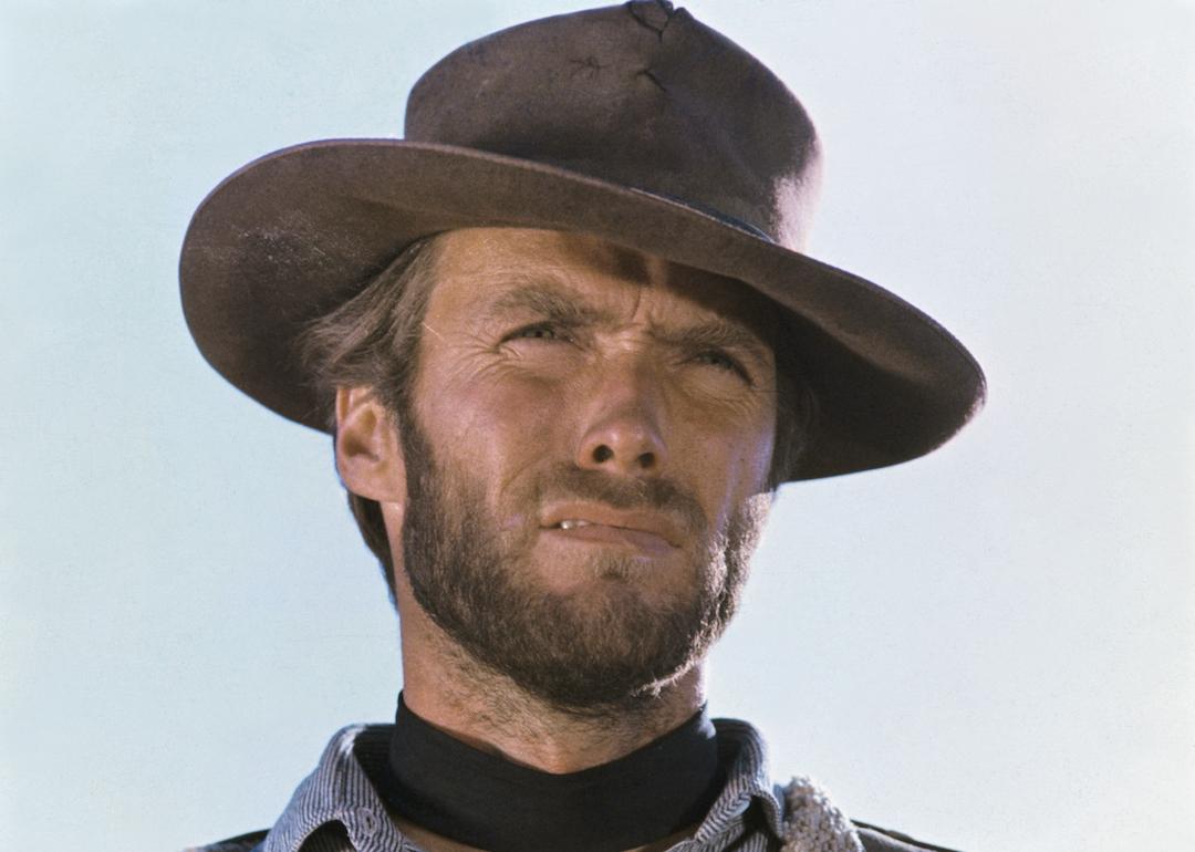 Actor Clint Eastwood on the set of 'The Good, The Bad and The Ugly.'