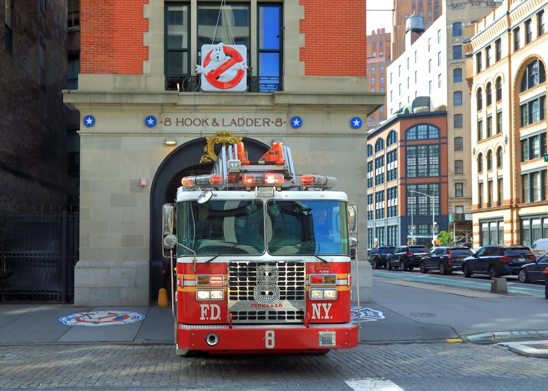Ghostbusters Fire Station in Chelsea, New York.
