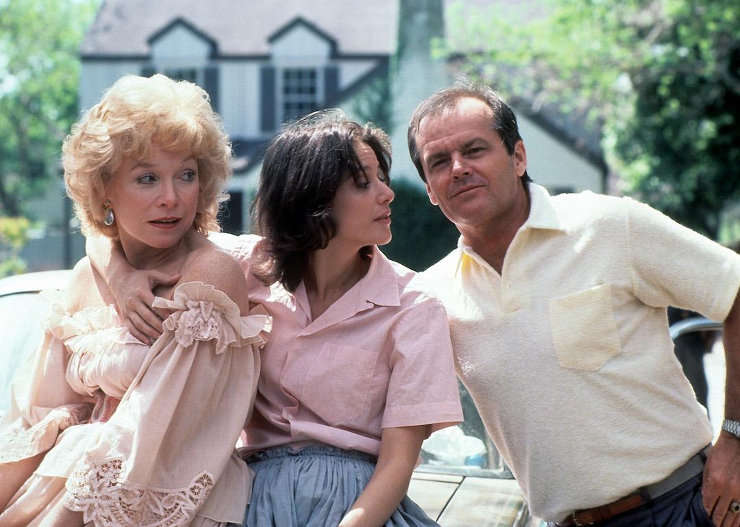 Actors Shirley MacLaine, Debra Winger, and Jack Nicholson in a scene from the 1983 film 'Terms of Endearment.'
