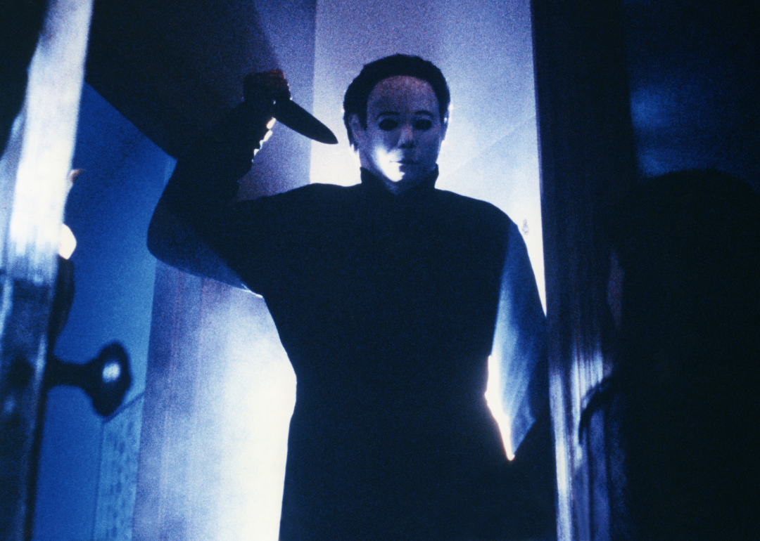 American actor Tony Moran on the set of Halloween, written and directed by John Carpenter.