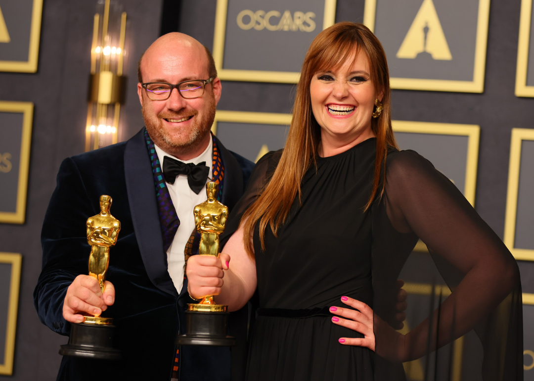 Patrice Vermette and Zsuzsanna Sipos pose with their awards.