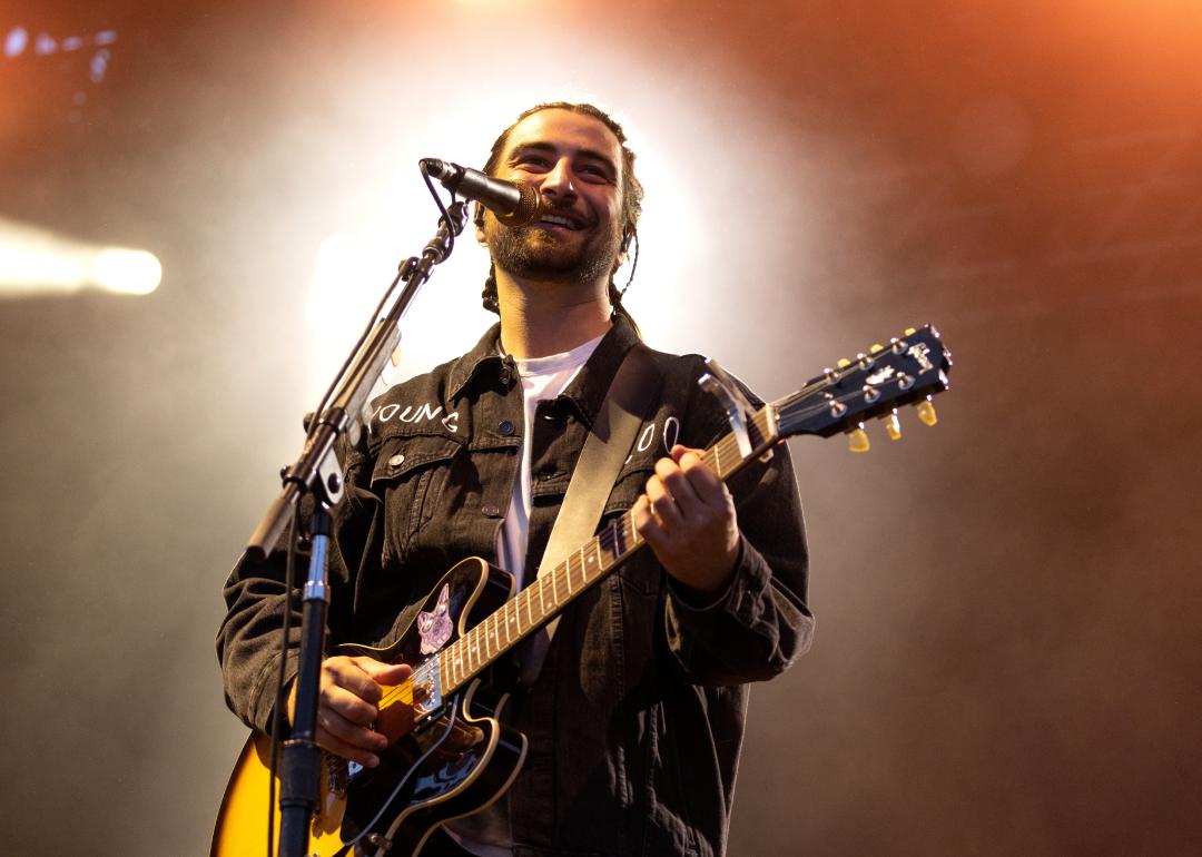 Noah Kahan performs during Austin City Limits Music Festival.