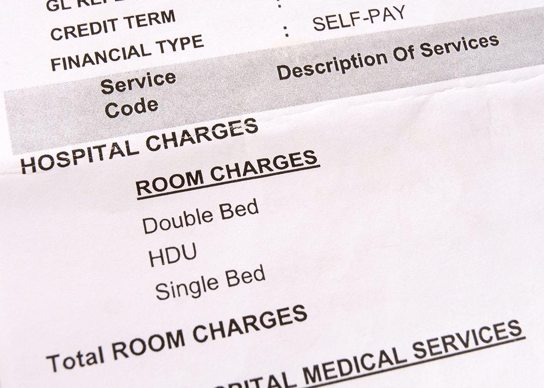 An itemized hospital bill.