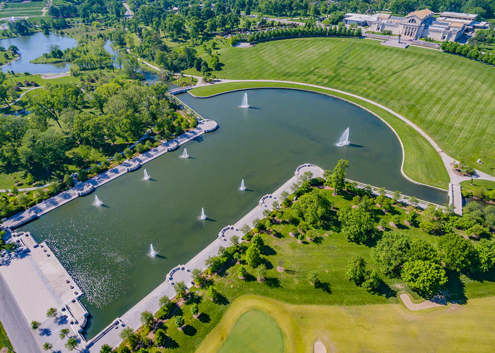 Aerial view of Forest Park.