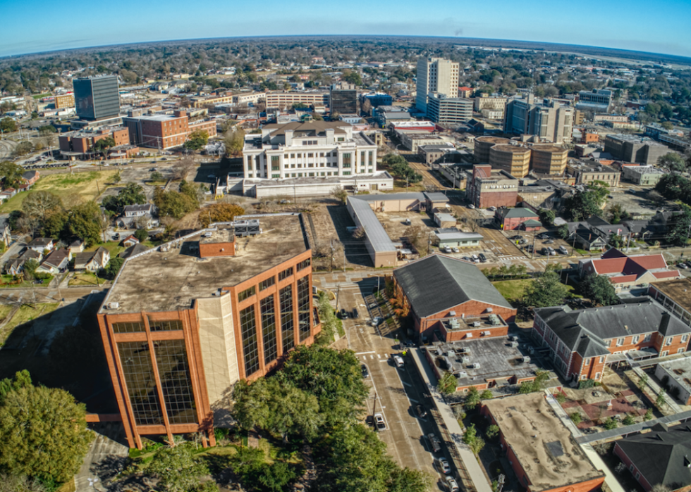 An aerial view of Lafayette.