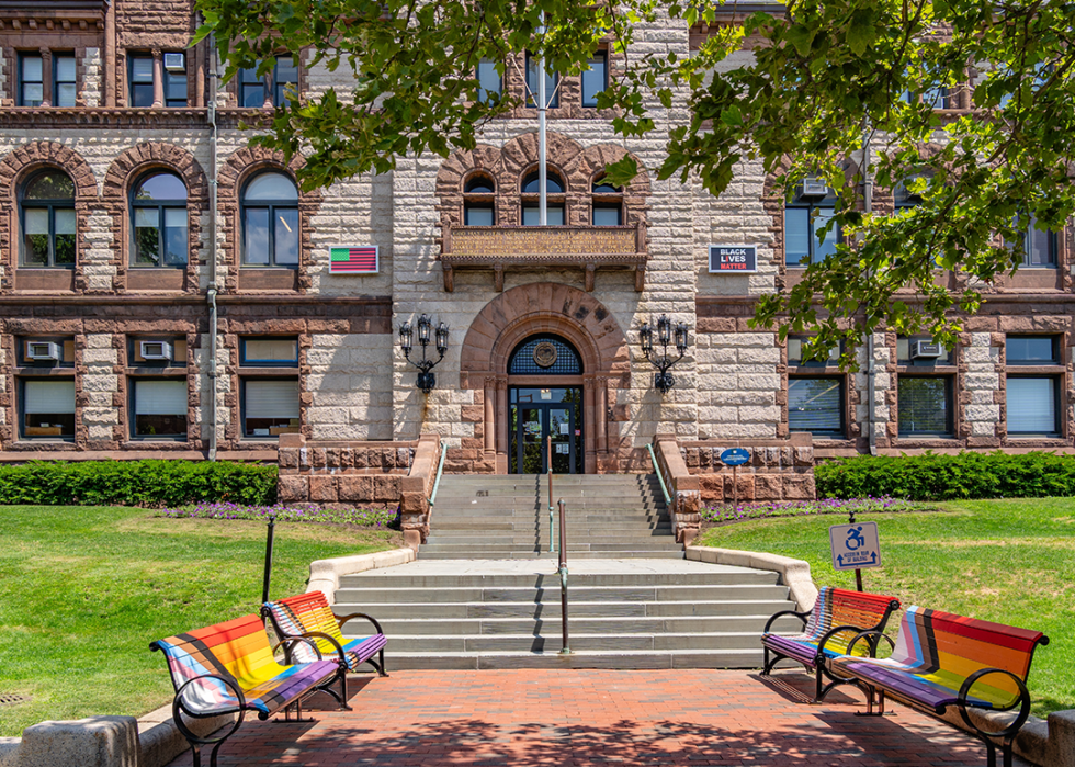 City Hall in Cambridge Central Square.