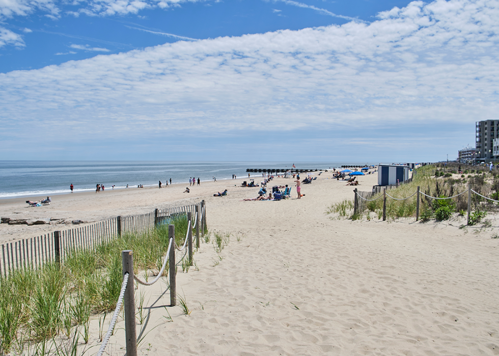 People enjoying the day on Rehoboth Beach.