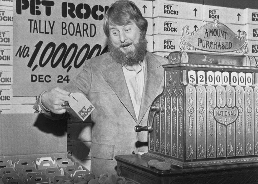 Pet Rock creator Gary Dahl poses for a publicity photo.