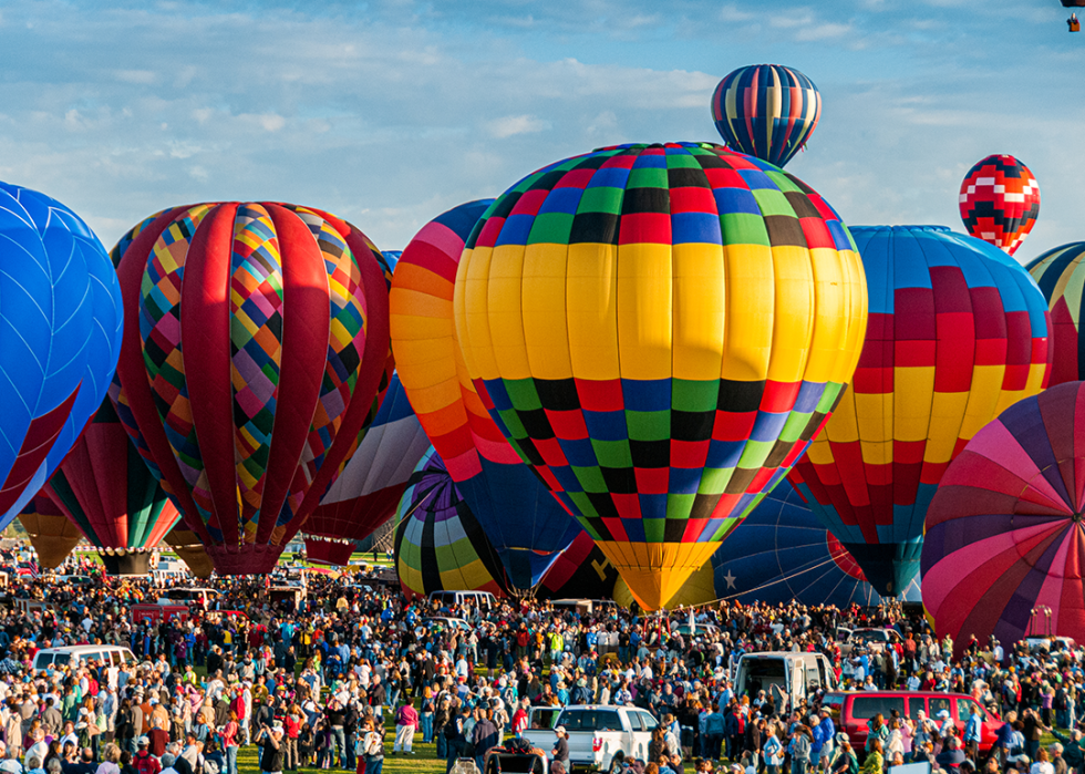 Balloons at the Albuquerque International Balloon Fiesta.