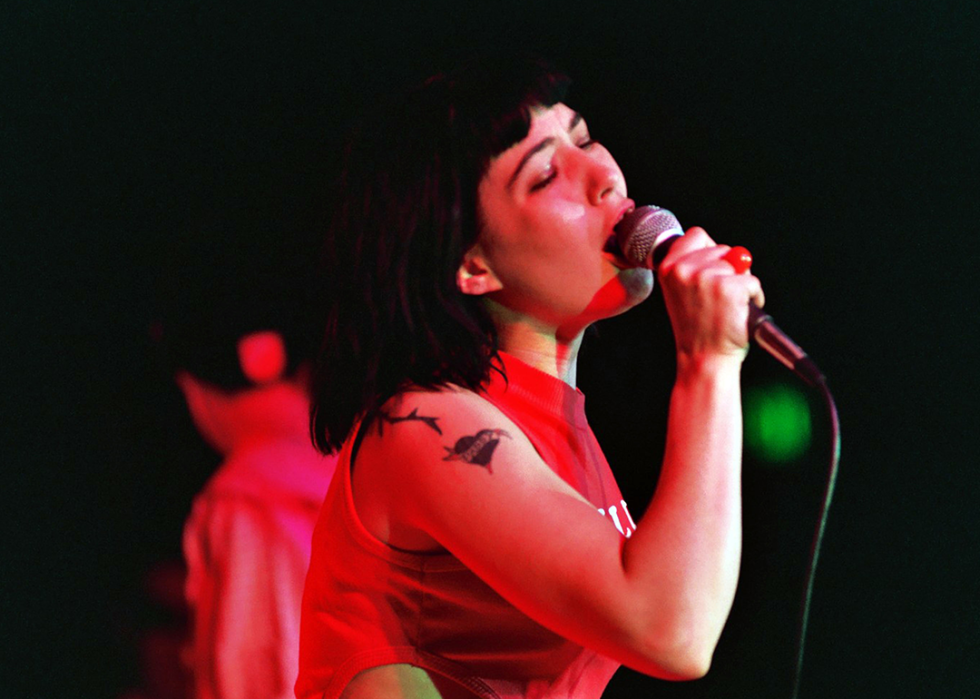 Bikini Kill performing during Rock for Choice.