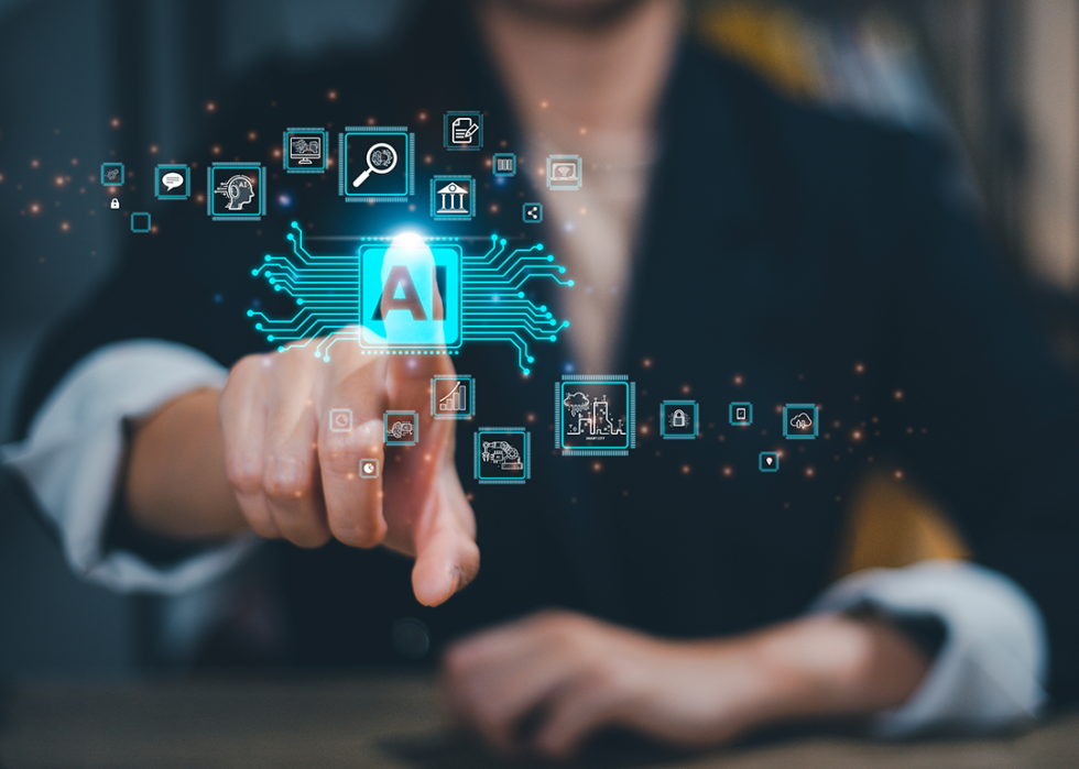 Person working with AI.