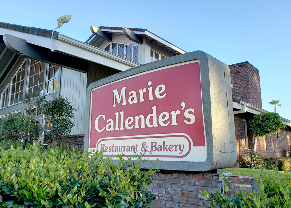 Exterior of a Marie Callender’s restaurant.