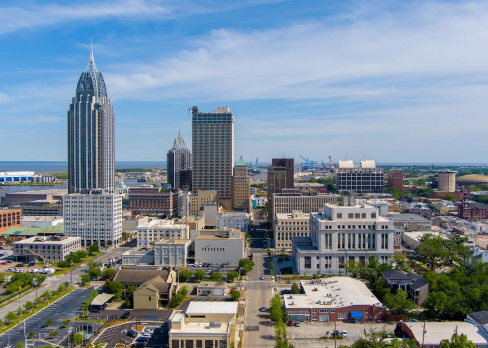 Aerial view Mobile skyline.