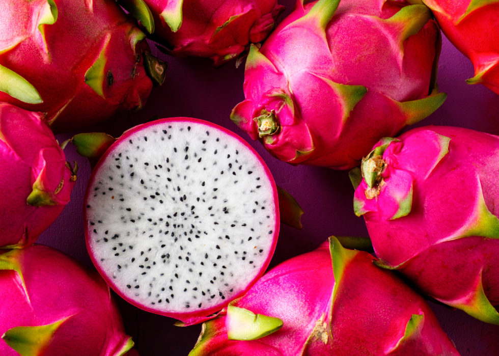 Dragon fruit close up.