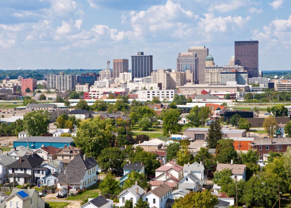 Dayton skyline and neighborhoods.