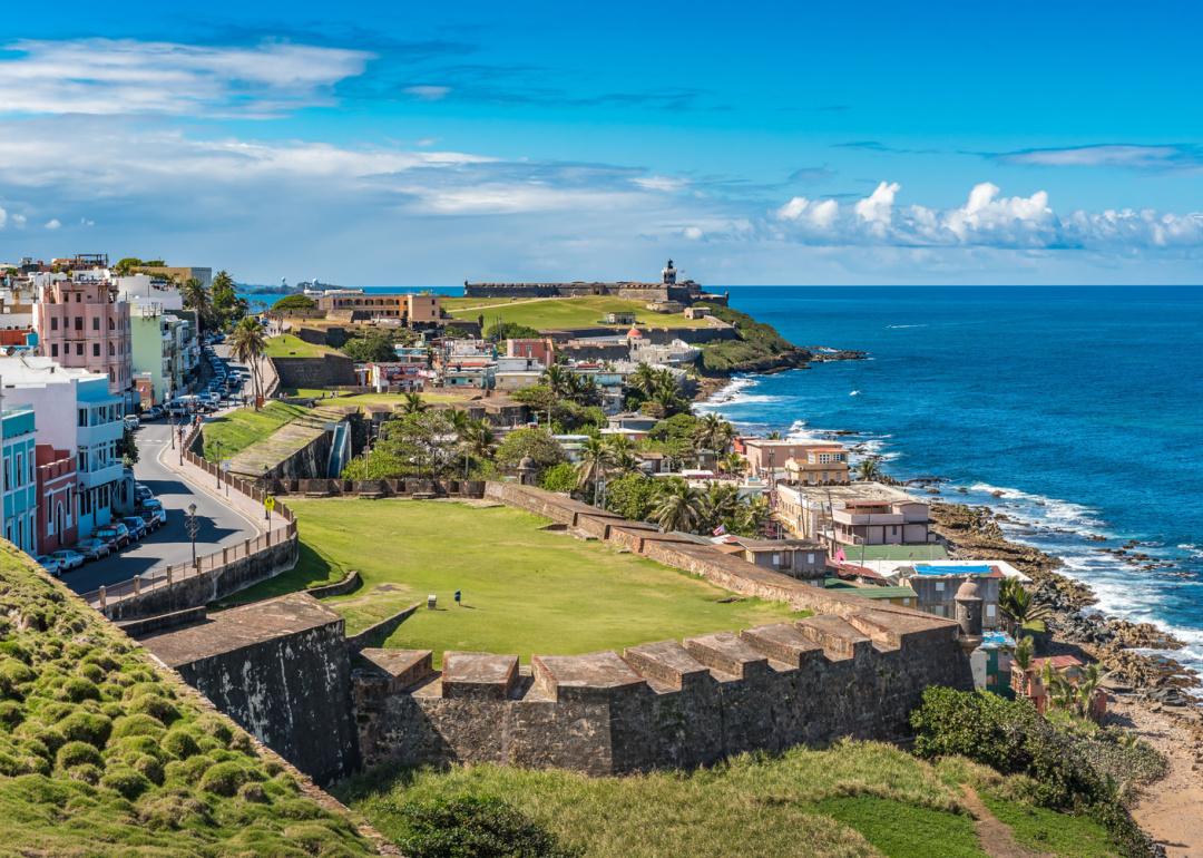 View of coast looking toward San Felipe del Morro.