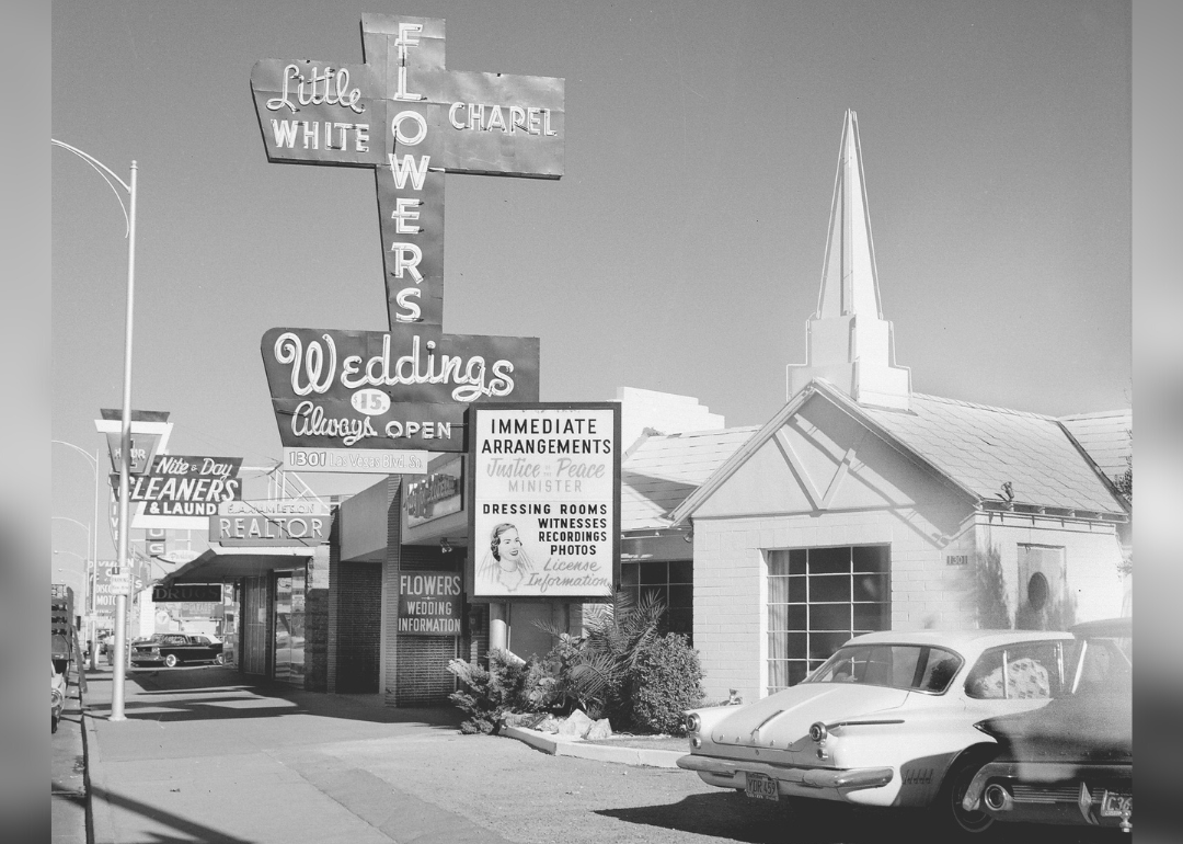 Exterior view of Little White Flowers Wedding Chapel